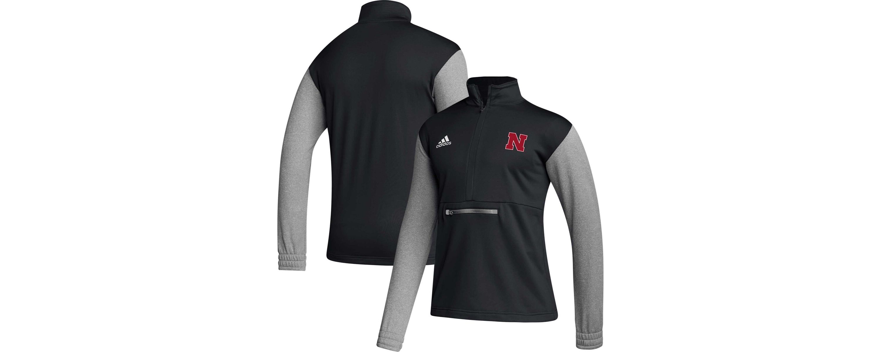 NCAA Nebraska Huskers Sideline AEROREADY Half-Zip Top