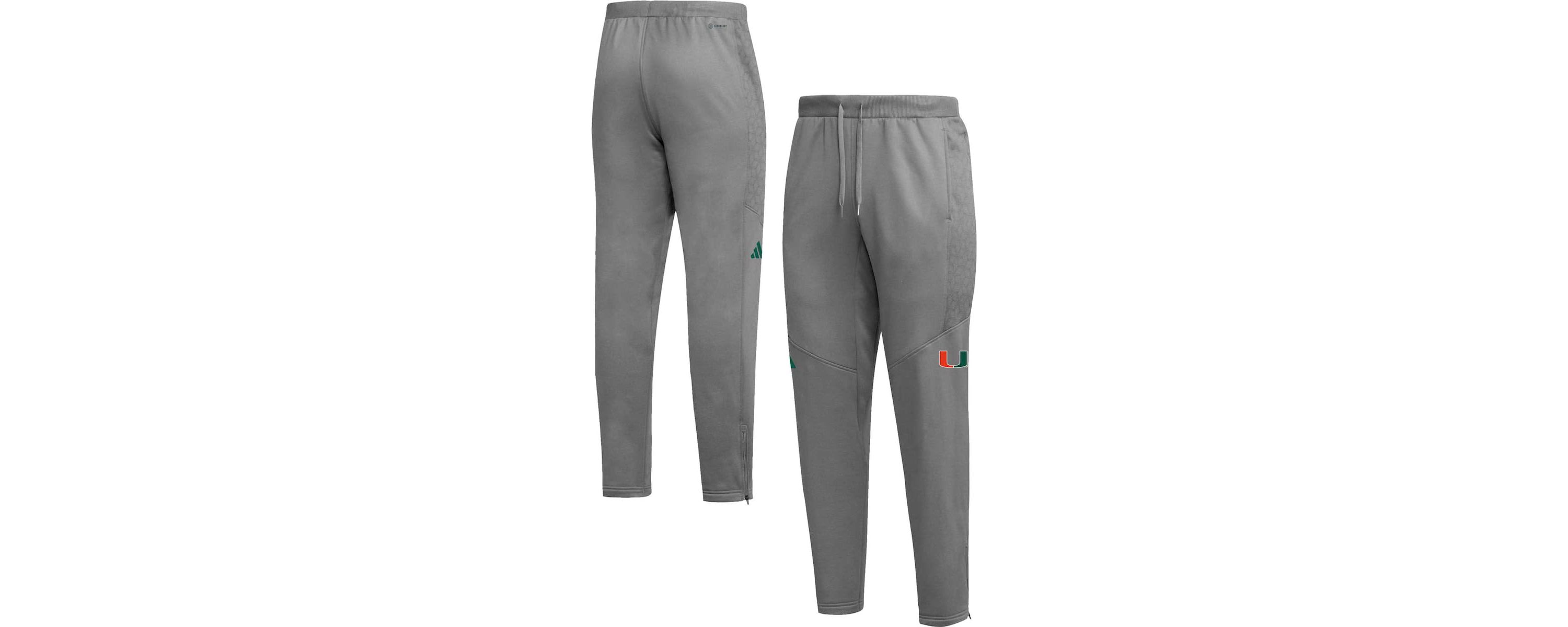 Miami (FL) Hurricanes NCAA Miami Hurricanes 2023 Travel AEROREADY Tapered Pants