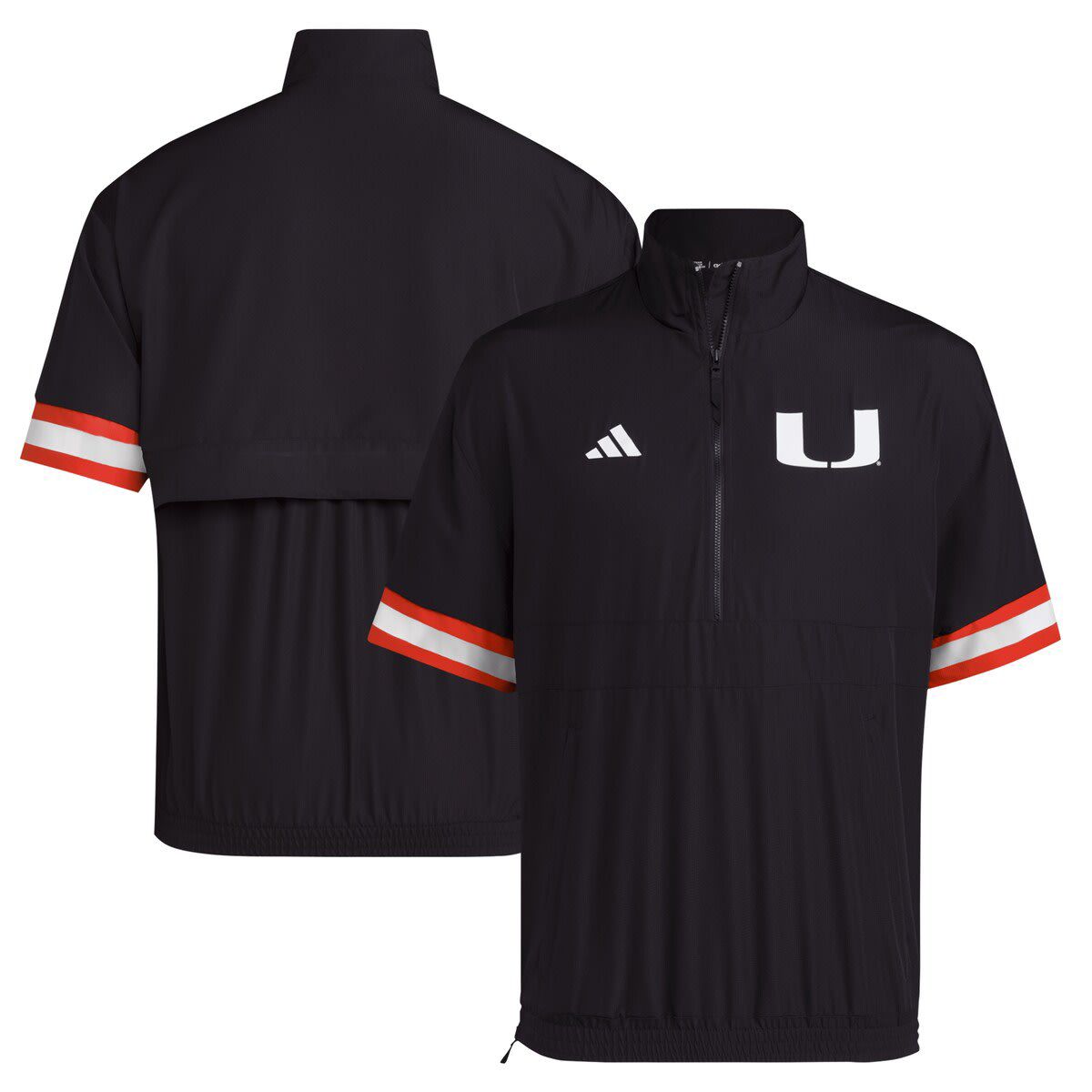 Miami (FL) Hurricanes NCAA Miami Hurricanes Strategy Short Sleeve Half-Zip Jacket