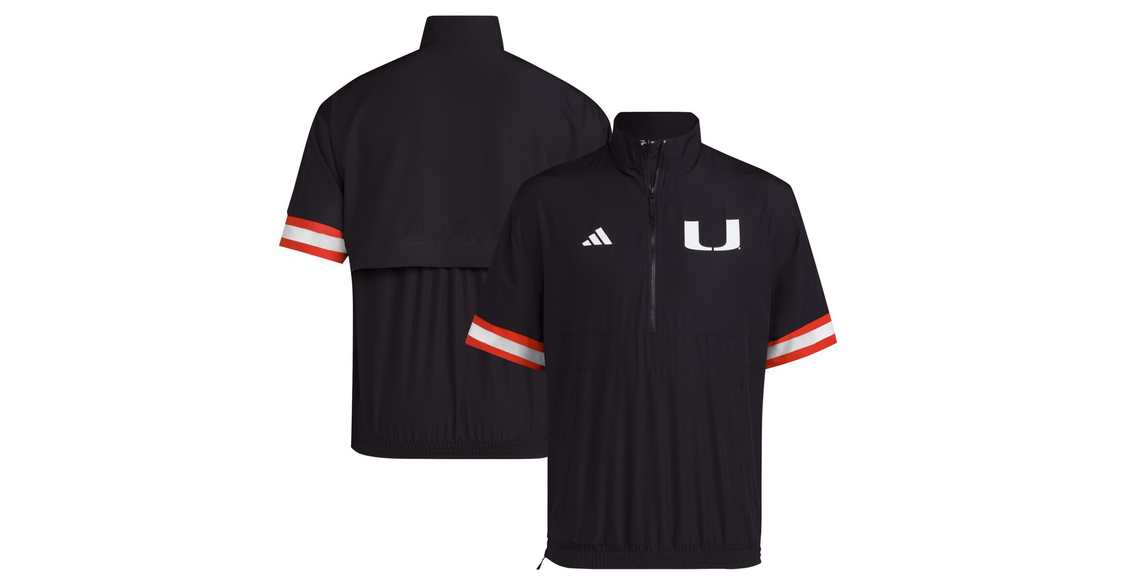 Miami (FL) Hurricanes NCAA Miami Hurricanes Strategy Short Sleeve Half-Zip Jacket