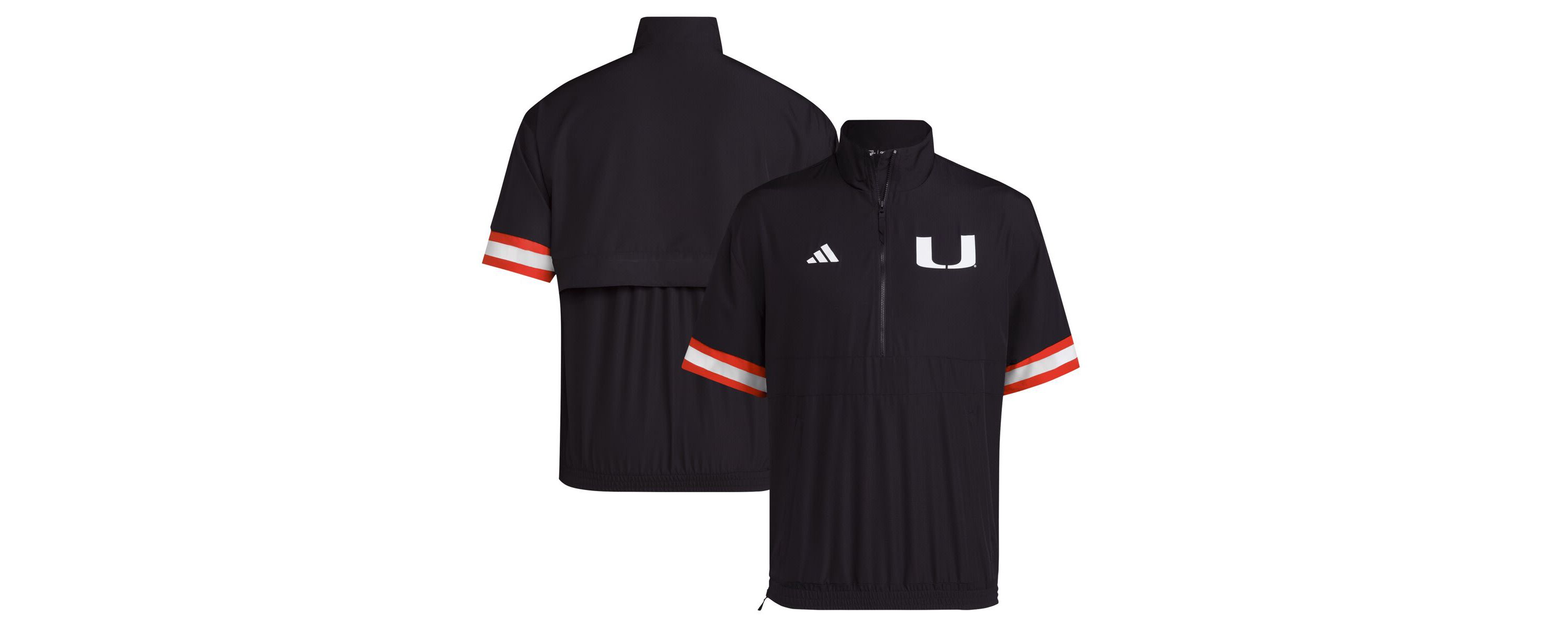 Miami (FL) Hurricanes NCAA Miami Hurricanes Strategy Short Sleeve Half-Zip Jacket