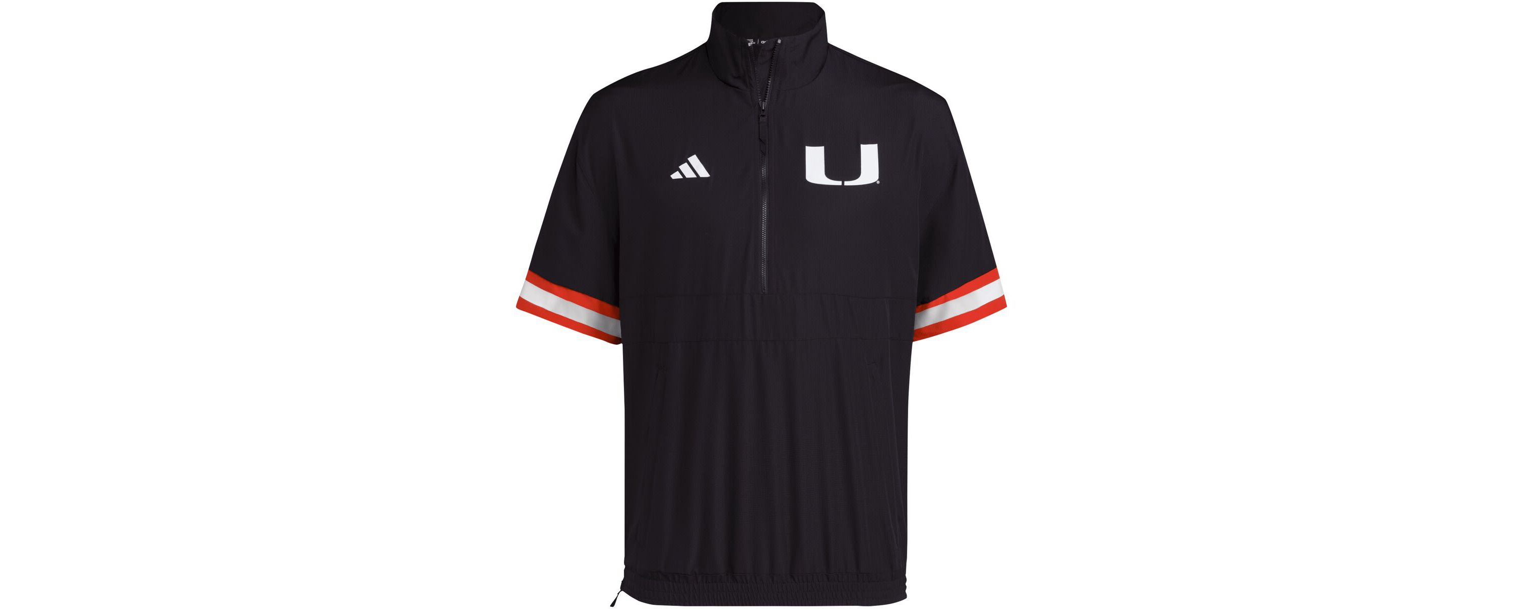 Miami (FL) Hurricanes NCAA Miami Hurricanes Strategy Short Sleeve Half-Zip Jacket
