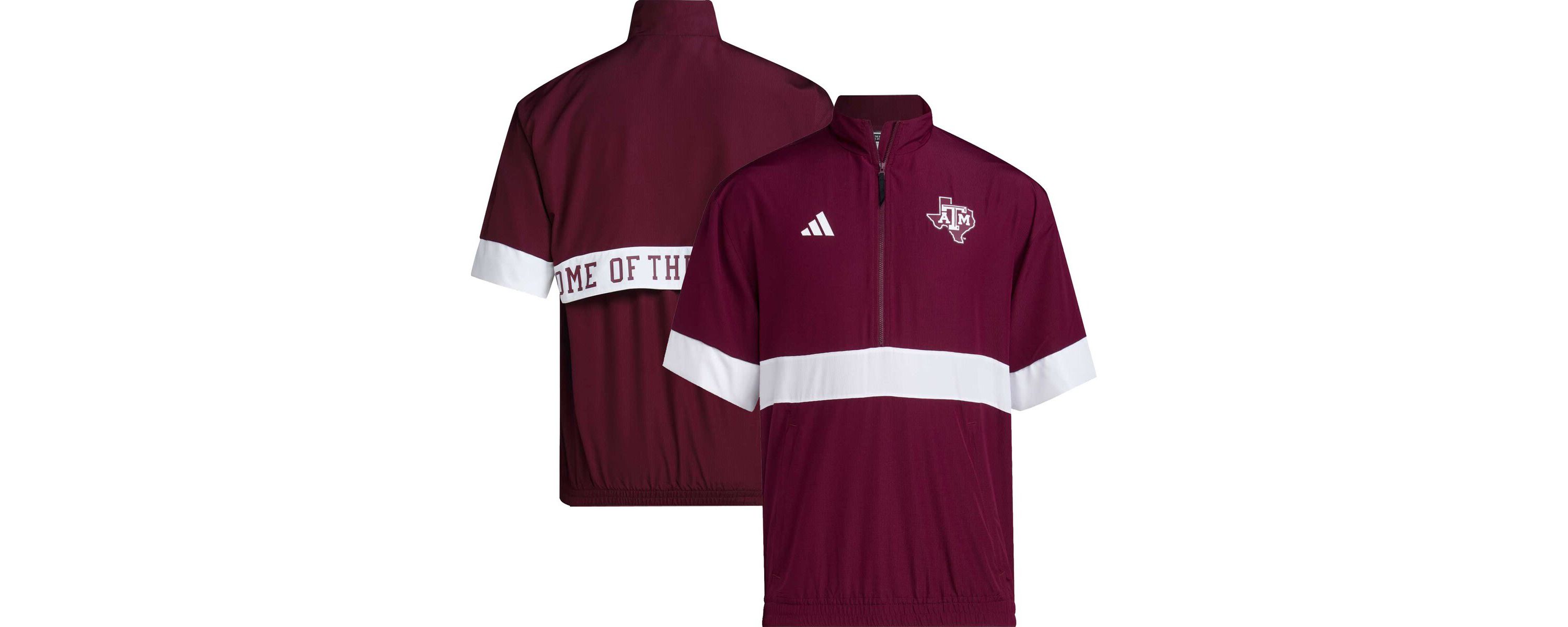 NCAA Texas A&M Aggies Strategy Short Sleeve Half-Zip Jacket