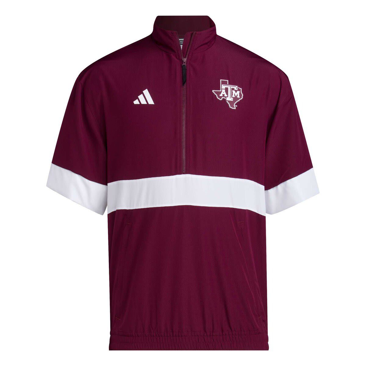 NCAA Texas A&M Aggies Strategy Short Sleeve Half-Zip Jacket