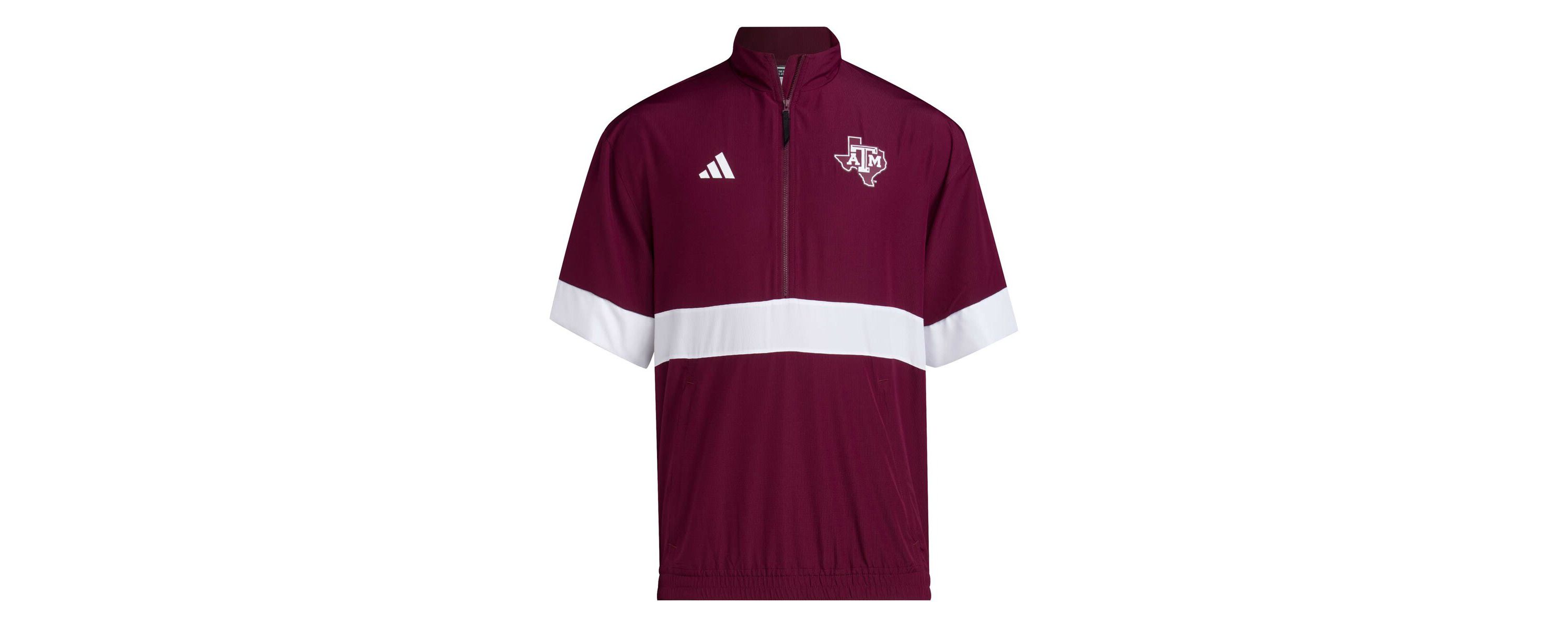 NCAA Texas A&M Aggies Strategy Short Sleeve Half-Zip Jacket