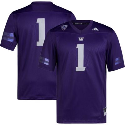 adidas Men's NCAA #1 Washington Huskies Premier Football Jersey