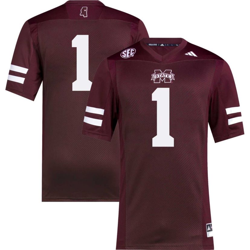 NCAA #1 Mississippi State Bulldogs Premier Football Jersey