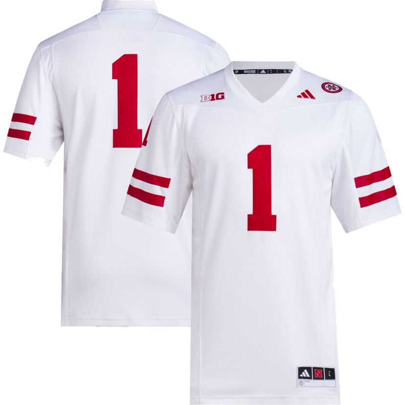 NCAA #1 Nebraska Huskers Premier Football Jersey