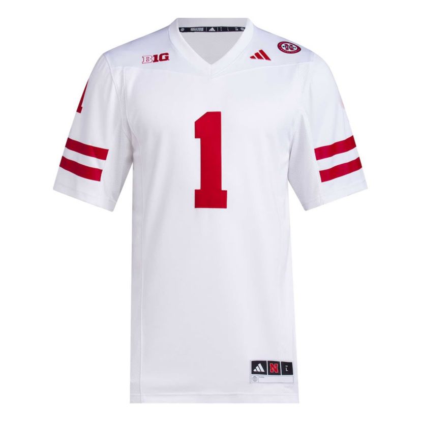 NCAA #1 Nebraska Huskers Premier Football Jersey