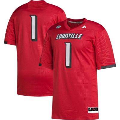 adidas Men's NCAA #1 Louisville Cardinals Premier Football Jersey, Medium