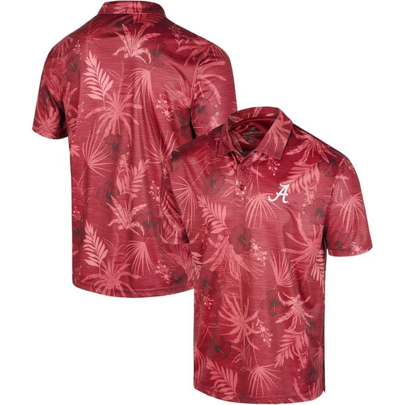 Alabama Crimson Tide NCAA Alabama Tide Big & Tall Palms Polo