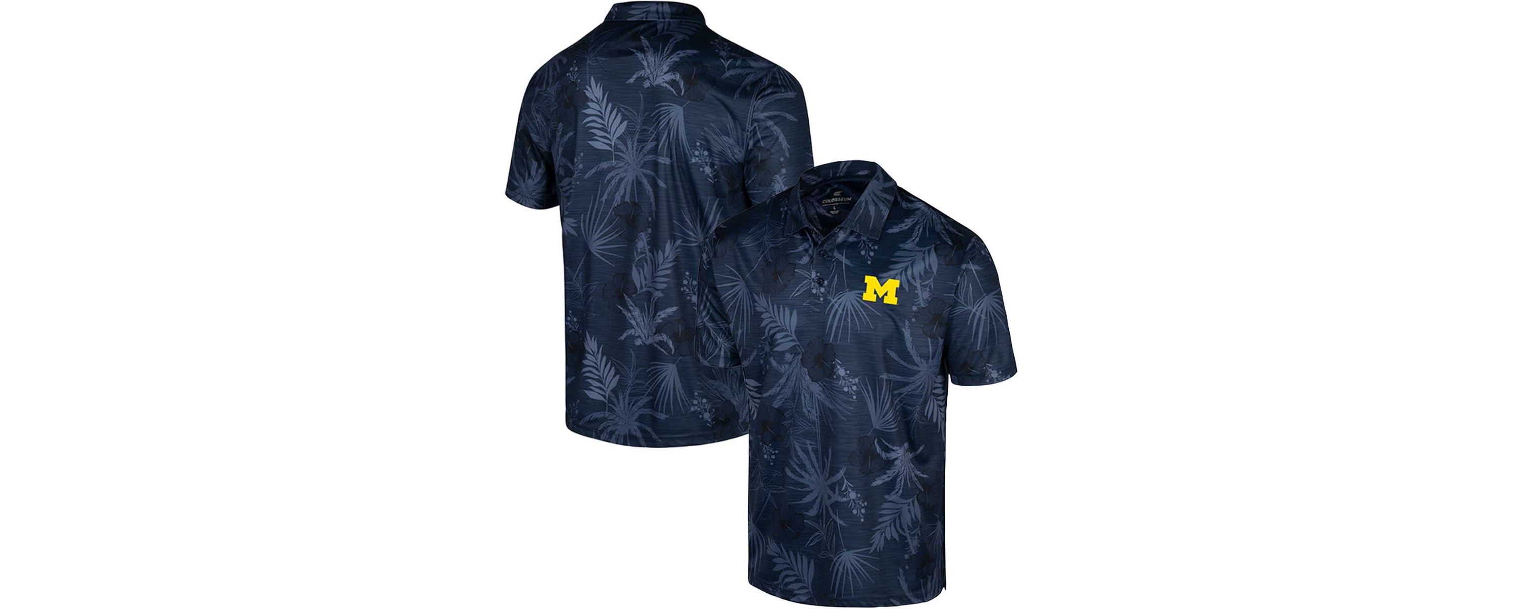 NCAA Michigan Wolverines Big & Tall Palms Polo