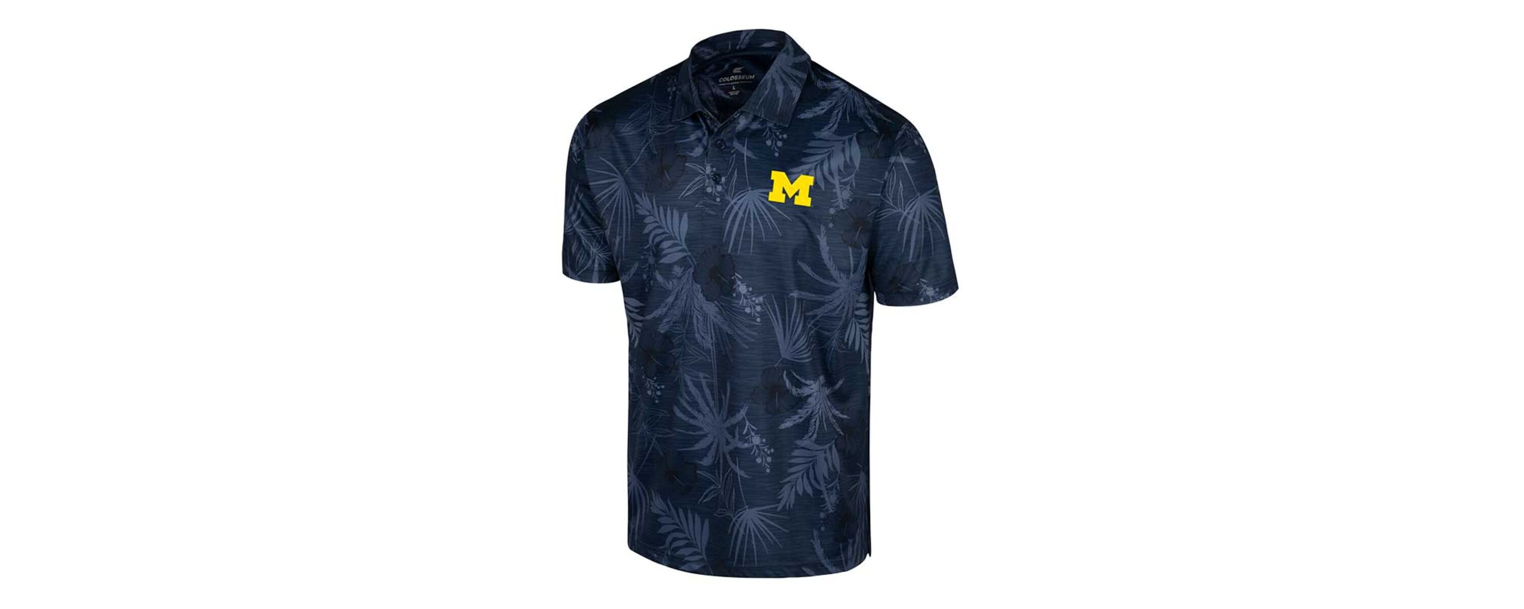 NCAA Michigan Wolverines Big & Tall Palms Polo