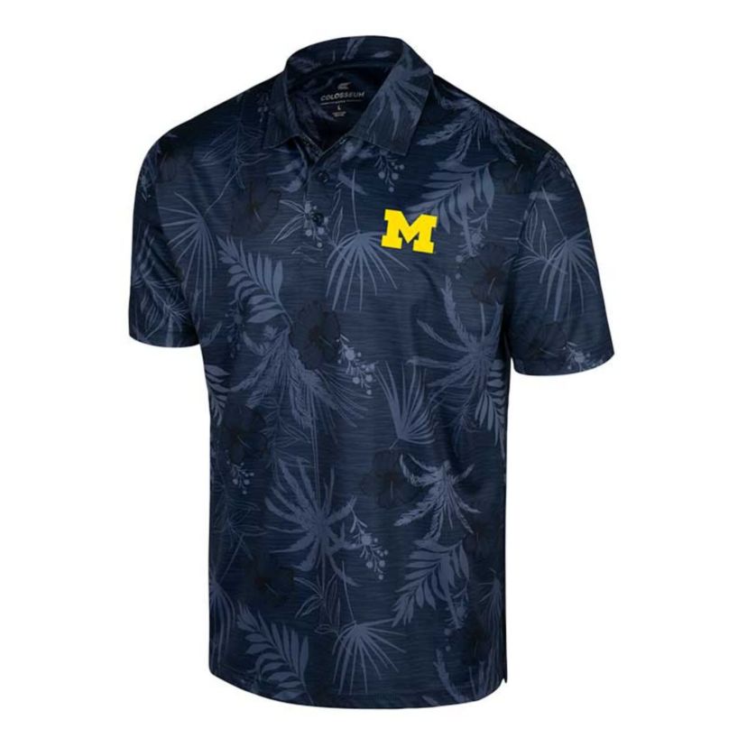 NCAA Michigan Wolverines Big & Tall Palms Polo