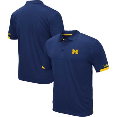 Colosseum Men's NCAA Michigan Wolverines Big & Tall Santry Polo, Navy Blue, 6XLB