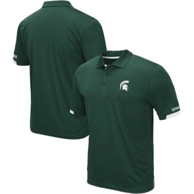 Colosseum Men's NCAA Michigan State Spartans Big & Tall Santry Polo, Green, 2XL Big
