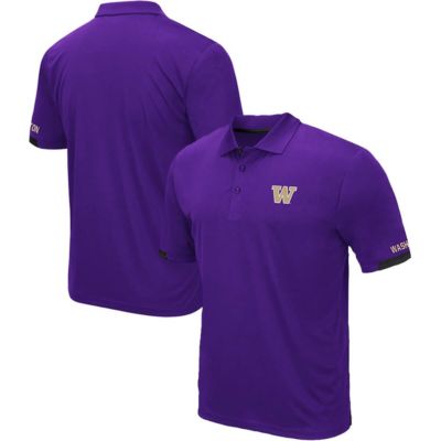 Colosseum Men's NCAA Washington Huskies Big & Tall Santry Polo, Purple, 5XL Big