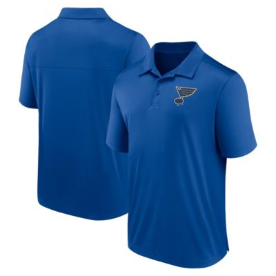 Men's NHL Fanatics St. Louis Blues Left Side Block Polo, Blue, Small