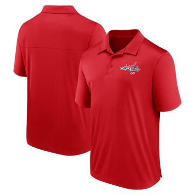 Men's NHL Fanatics Washington Capitals Left Side Block Polo, Red, Small