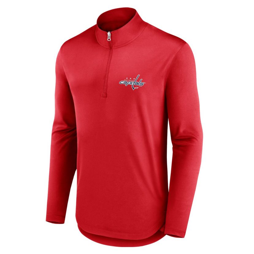 NHL Fanatics Washington Capitals Mock Neck Quarter-Zip Top