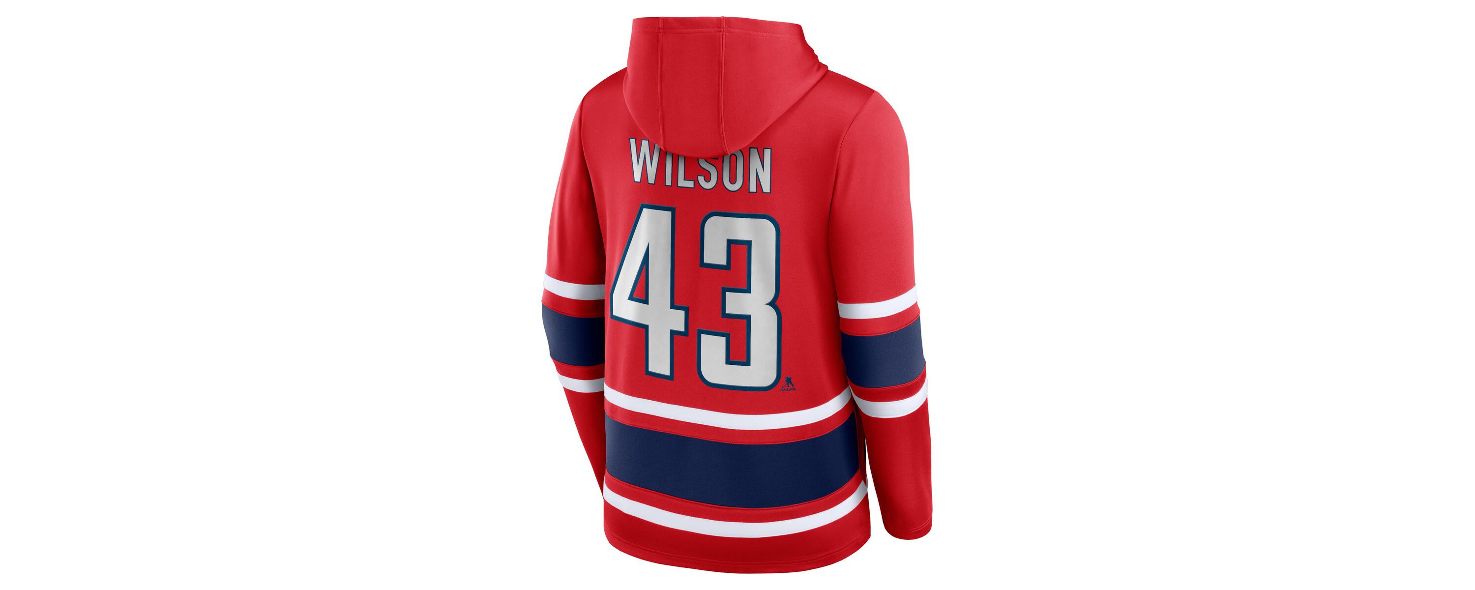NHL Fanatics Tom Washington Capitals Name & Number Lace-Up Pullover Hoodie