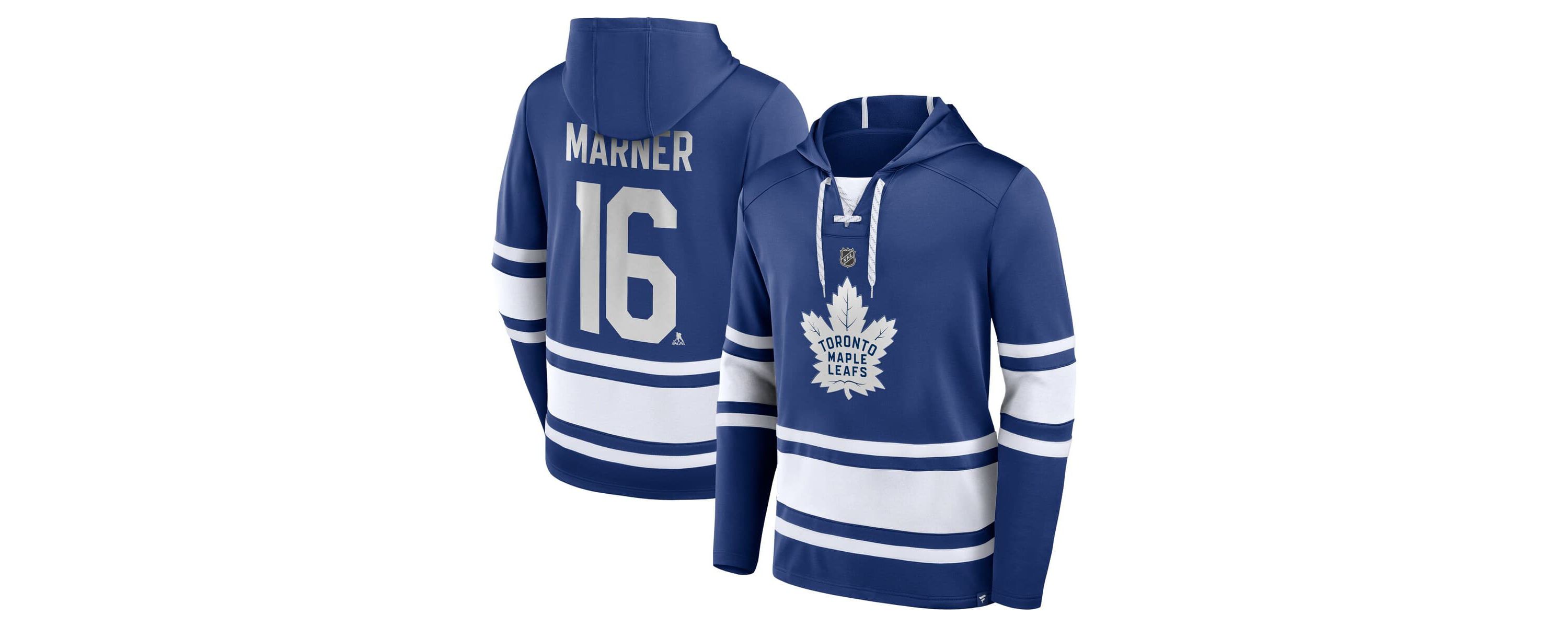 NHL Fanatics Mitch Marner Toronto Maple Leafs Name & Number Lace-Up Pullover Hoodie