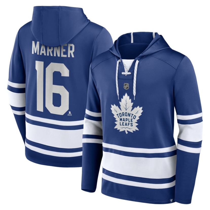 NHL Fanatics Mitch Marner Toronto Maple Leafs Name & Number Lace-Up Pullover Hoodie