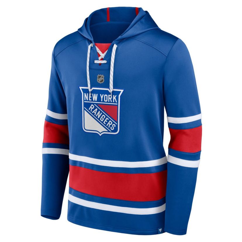 NHL Fanatics Artemi Panarin New York Rangers Name & Number Lace-Up Pullover Hoodie