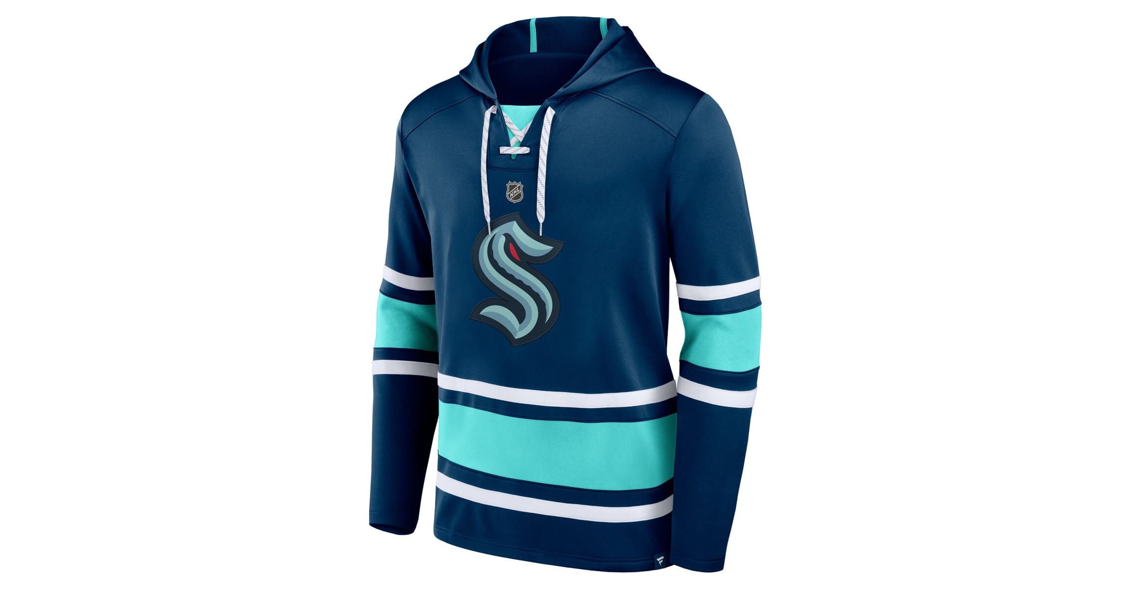 NHL Fanatics Brandon Tanev Deep Sea Seattle Kraken Name & Number Lace-Up Pullover Hoodie