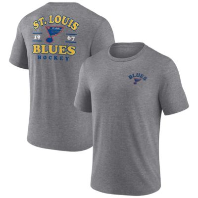 Men's NHL Fanatics St. Louis Blues Winger Tri-Blend T-Shirt, Gray, Small