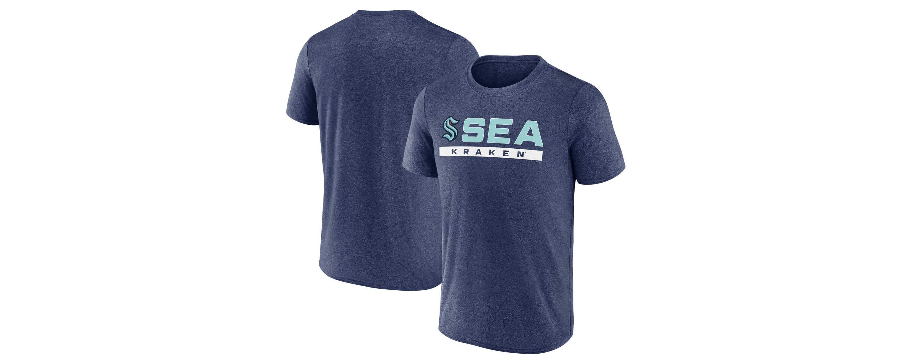 NHL Fanatics Deep Sea Seattle Kraken Playmaker T-Shirt
