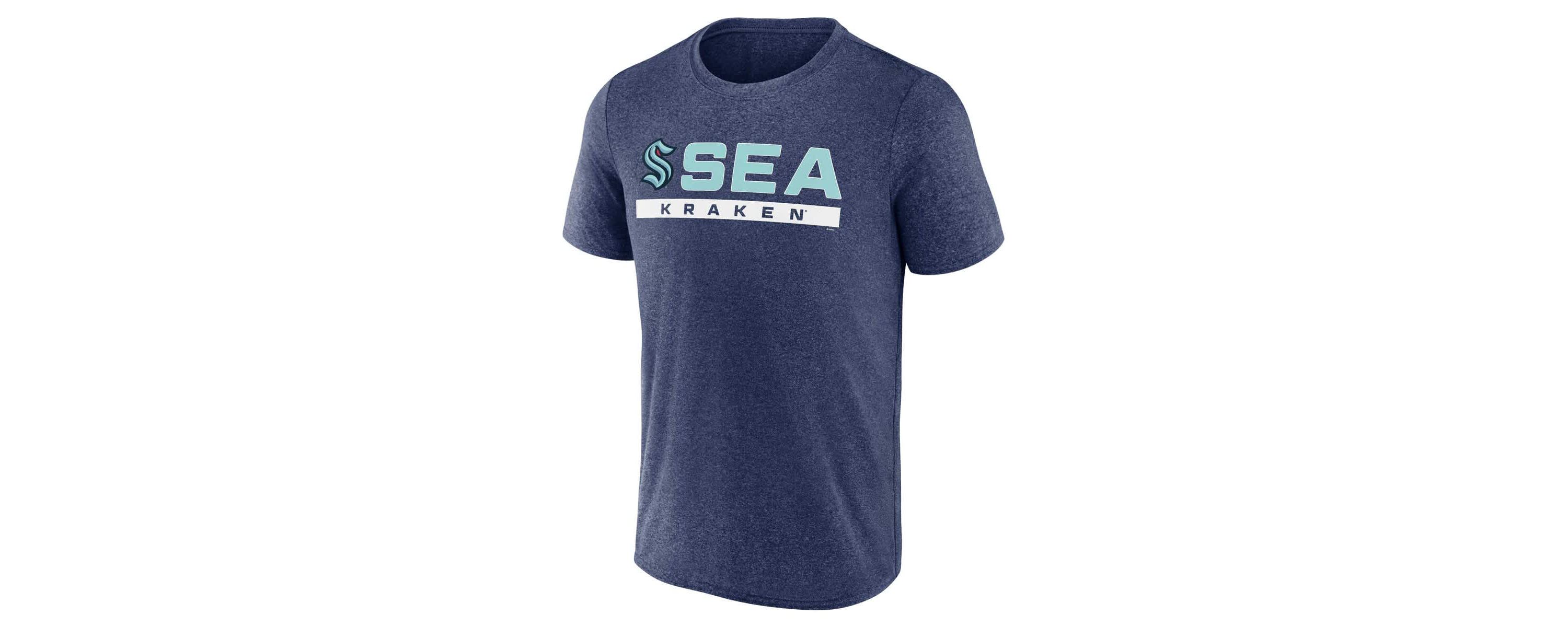 NHL Fanatics Deep Sea Seattle Kraken Playmaker T-Shirt