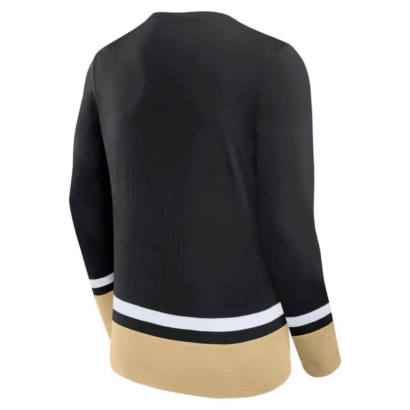 NHL Fanatics Vegas Golden Knights Back Pass Lace-Up Long Sleeve T-Shirt