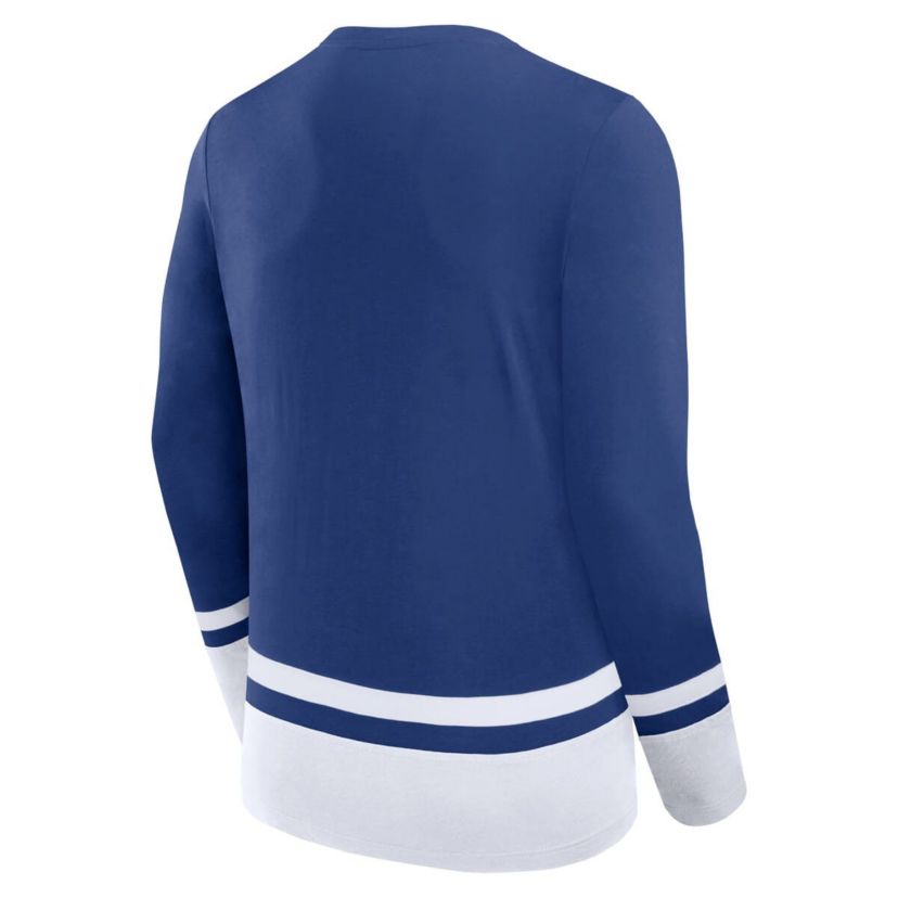 NHL Fanatics Tampa Bay Lightning Back Pass Lace-Up Long Sleeve T-Shirt