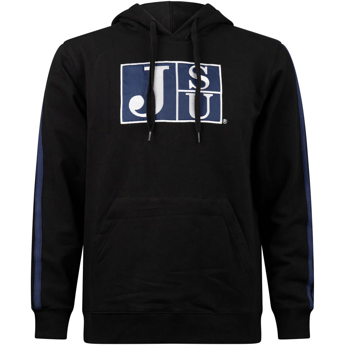 NCAA Jackson State Tigers Striped Oversized Print Pullover Hoodie