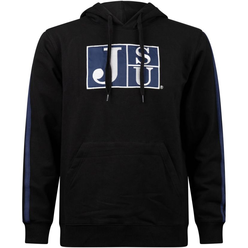 NCAA Jackson State Tigers Striped Oversized Print Pullover Hoodie