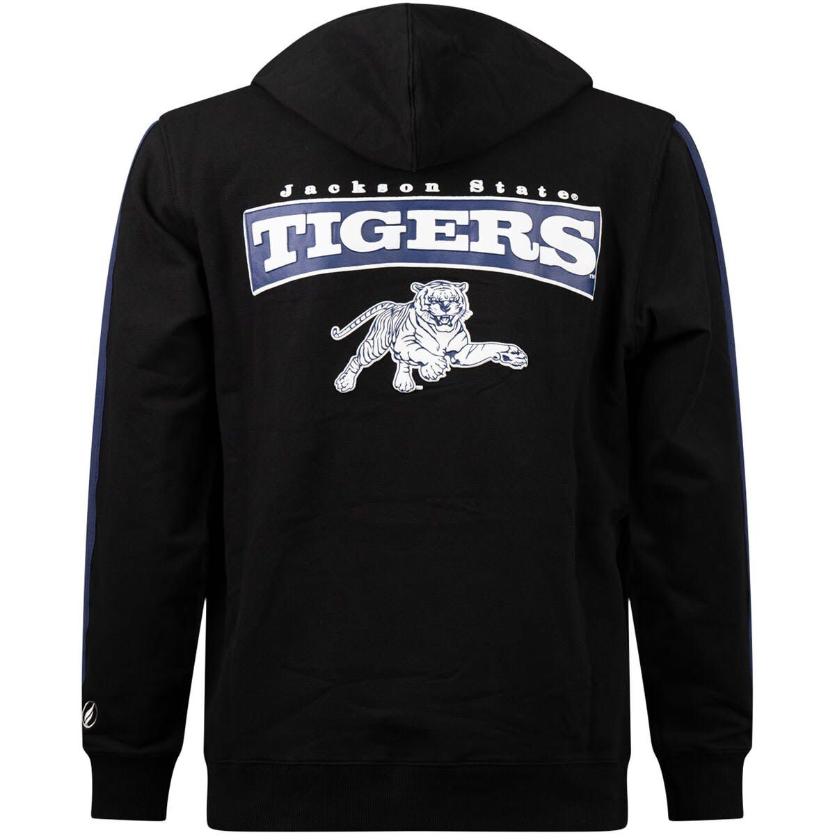 NCAA Jackson State Tigers Striped Oversized Print Pullover Hoodie