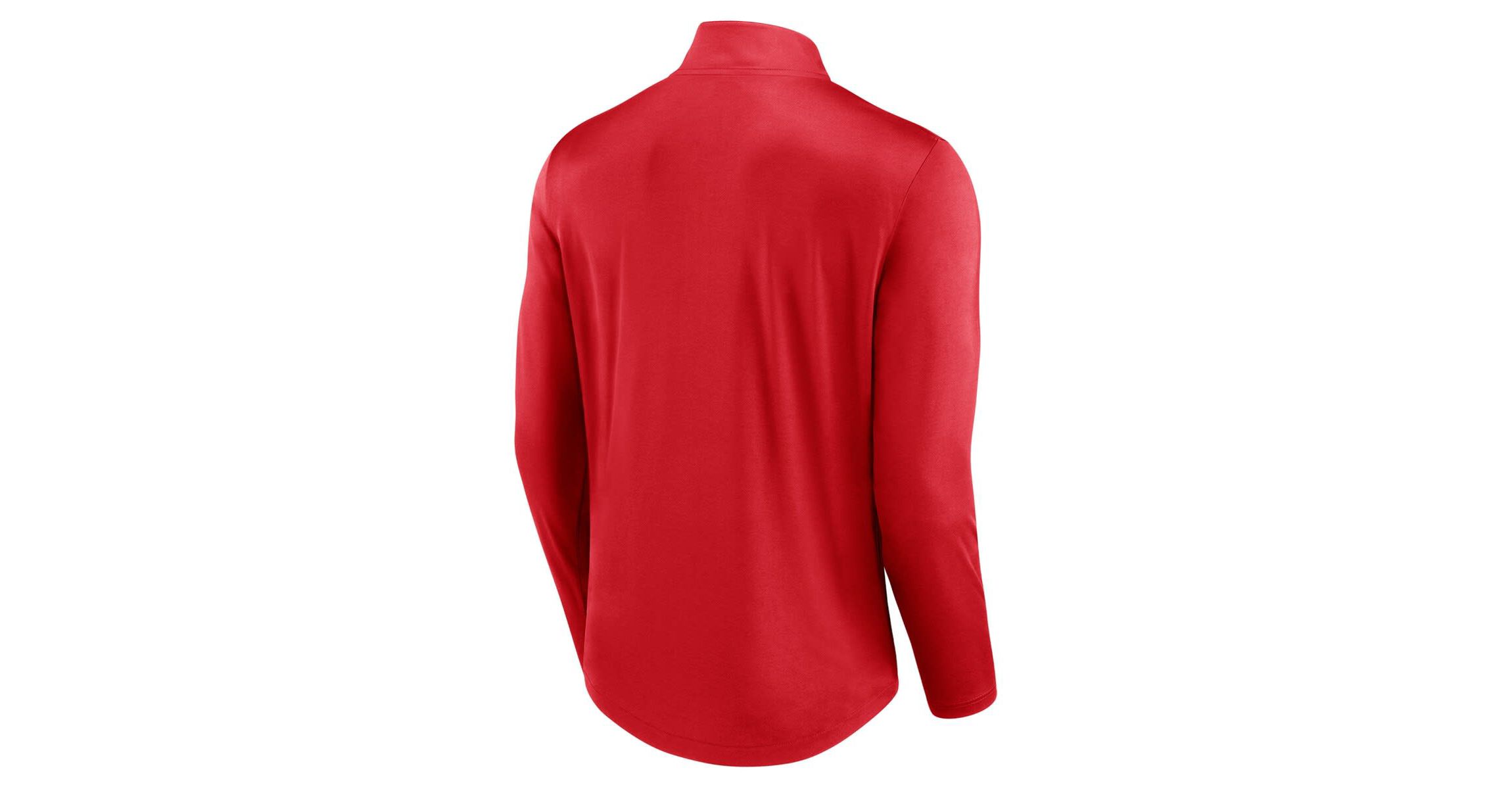 NCAA Fanatics Wisconsin Badgers Quarterback Mock Neck Quarter-Zip Top
