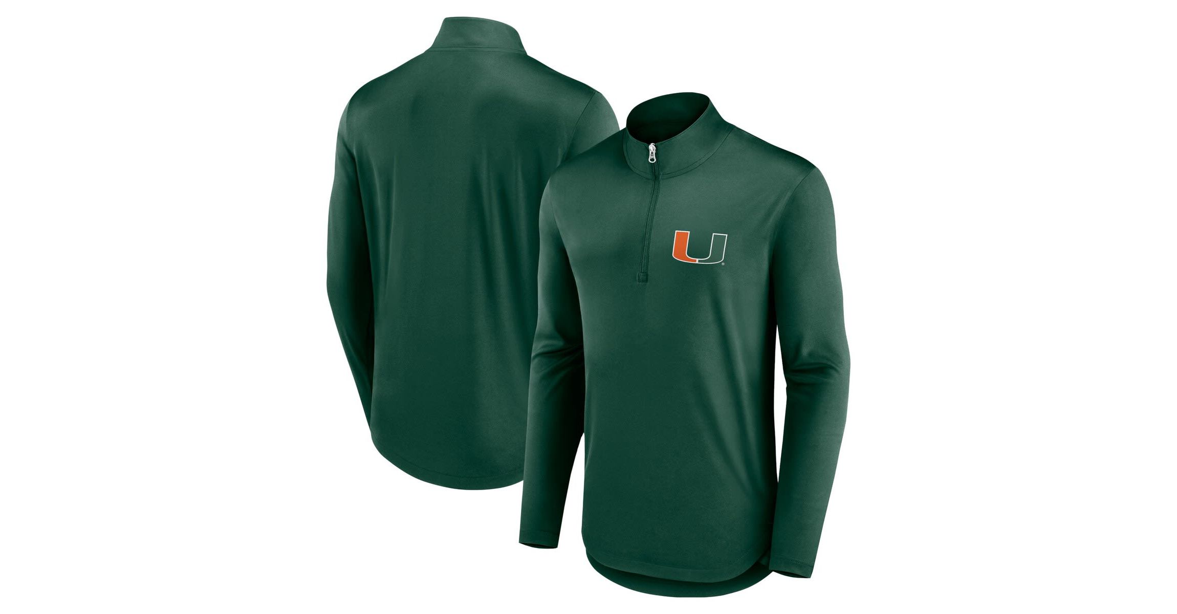 Miami (FL) Hurricanes NCAA Fanatics Miami Hurricanes Quarterback Mock Neck Quarter-Zip Top