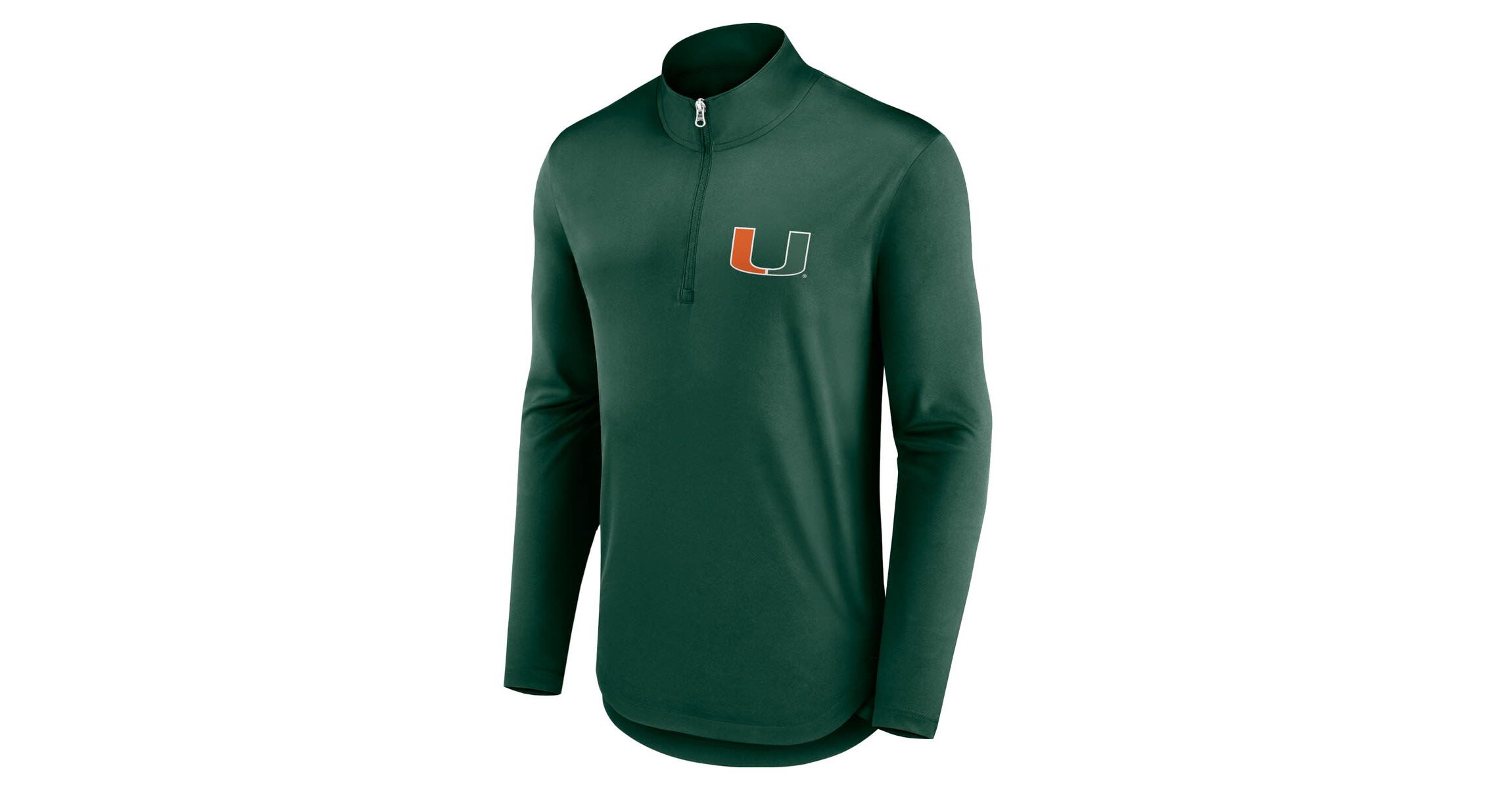 Miami (FL) Hurricanes NCAA Fanatics Miami Hurricanes Quarterback Mock Neck Quarter-Zip Top