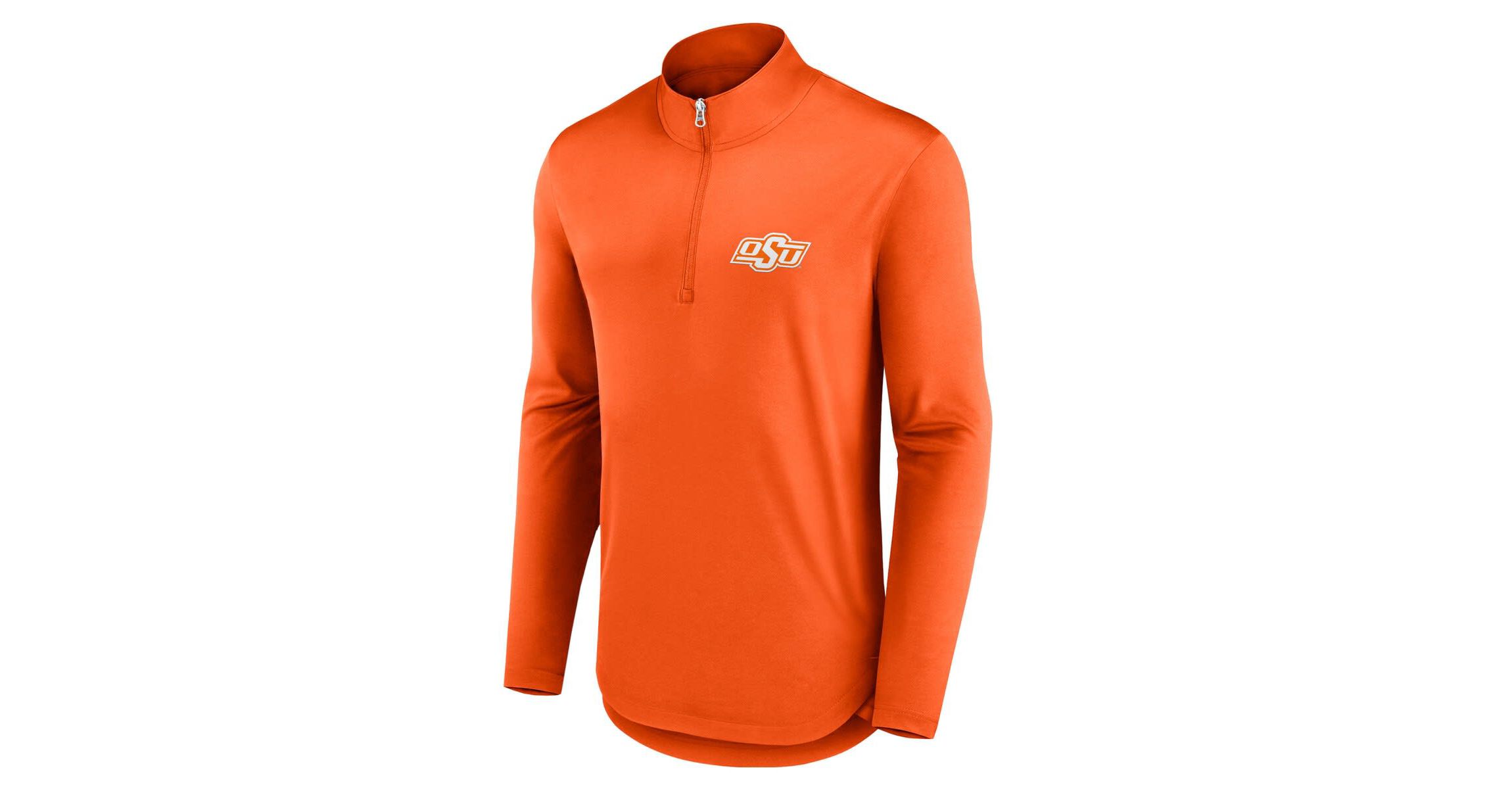 NCAA Fanatics Oklahoma State Cowboys Quarterback Mock Neck Quarter-Zip Top