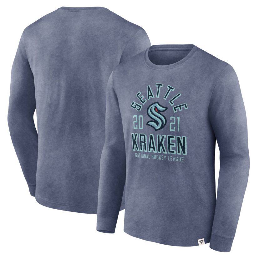 NHL Fanatics Deep Sea Seattle Kraken Keep The Zone Long Sleeve T-Shirt