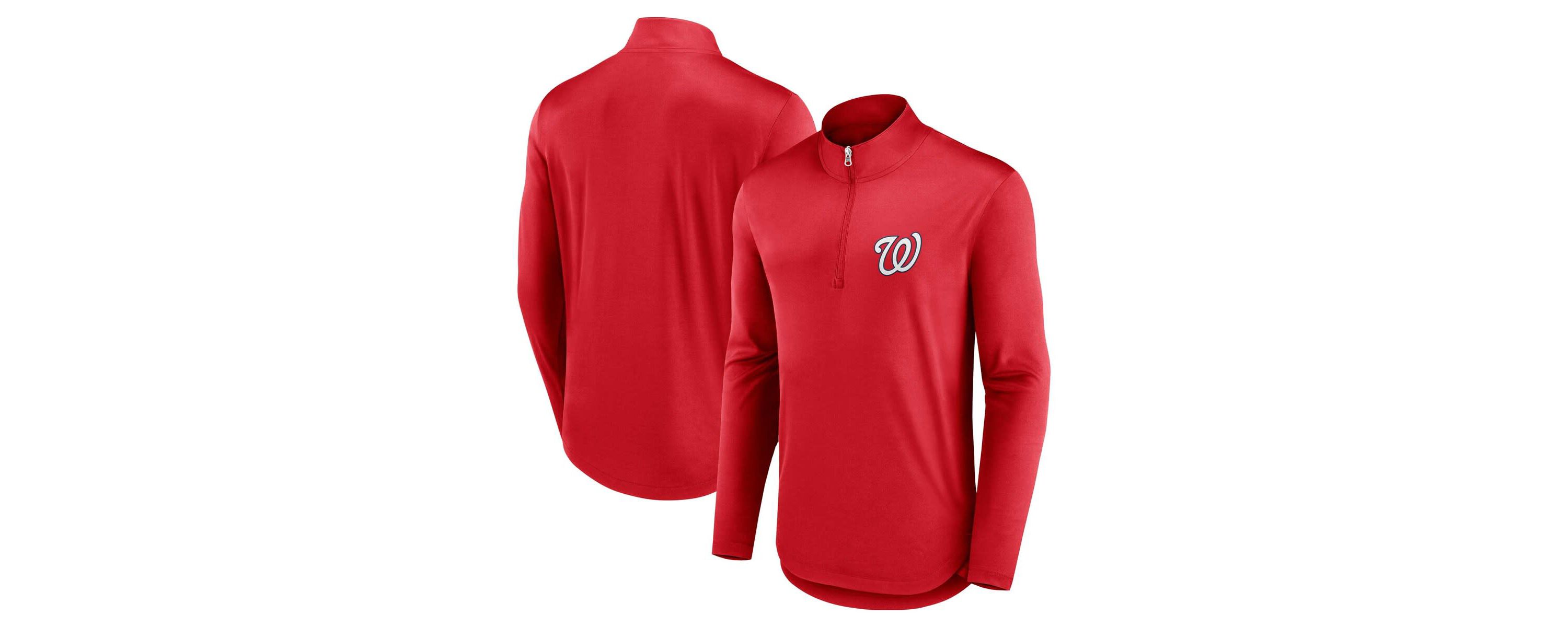 MLB Fanatics Washington Nationals Quarterback Quarter-Zip Top