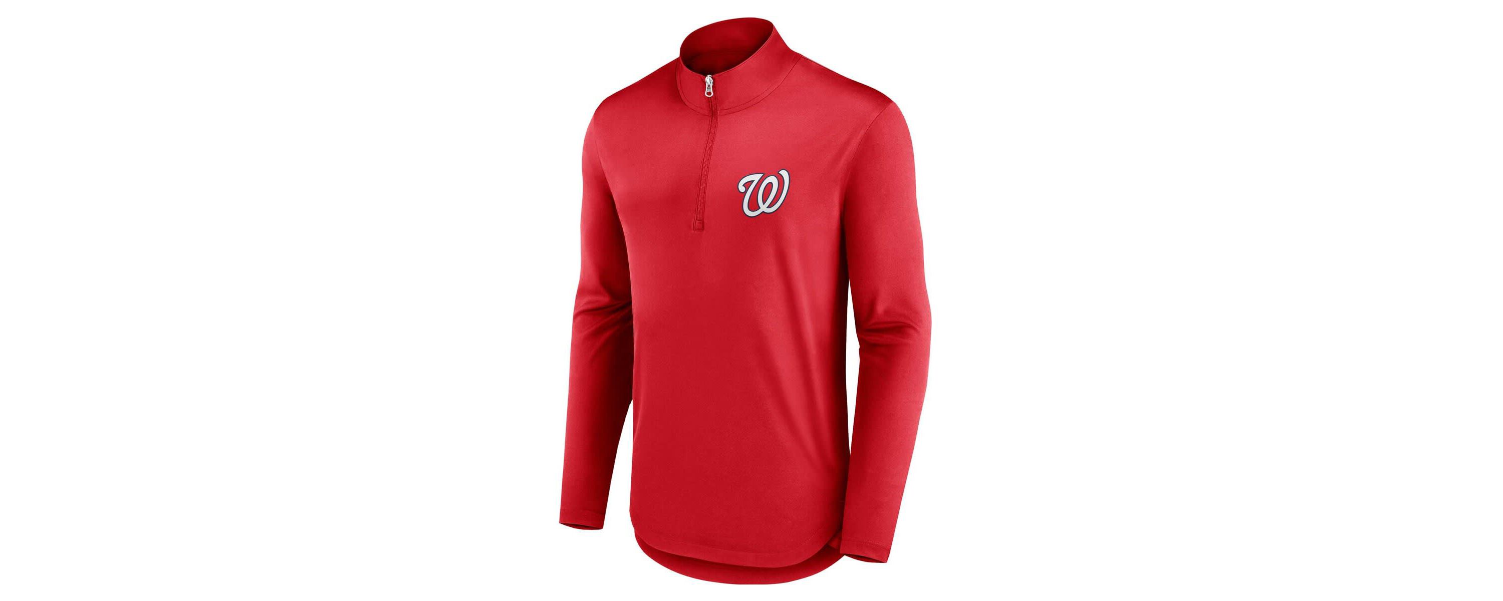 MLB Fanatics Washington Nationals Quarterback Quarter-Zip Top