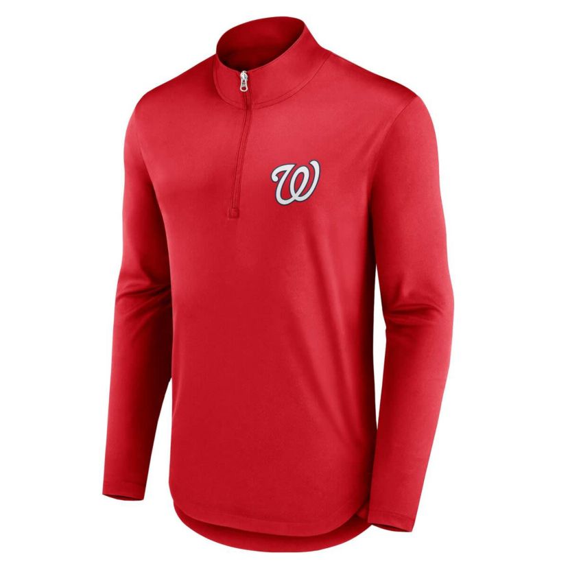 MLB Fanatics Washington Nationals Quarterback Quarter-Zip Top