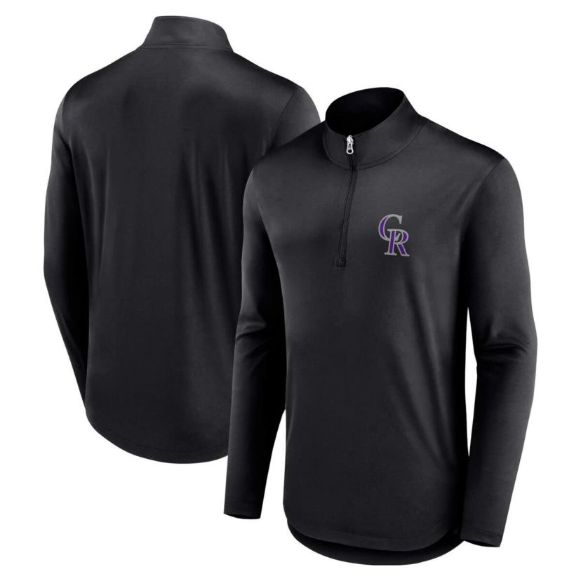 MLB Fanatics Colorado Rockies Quarterback Quarter-Zip Top