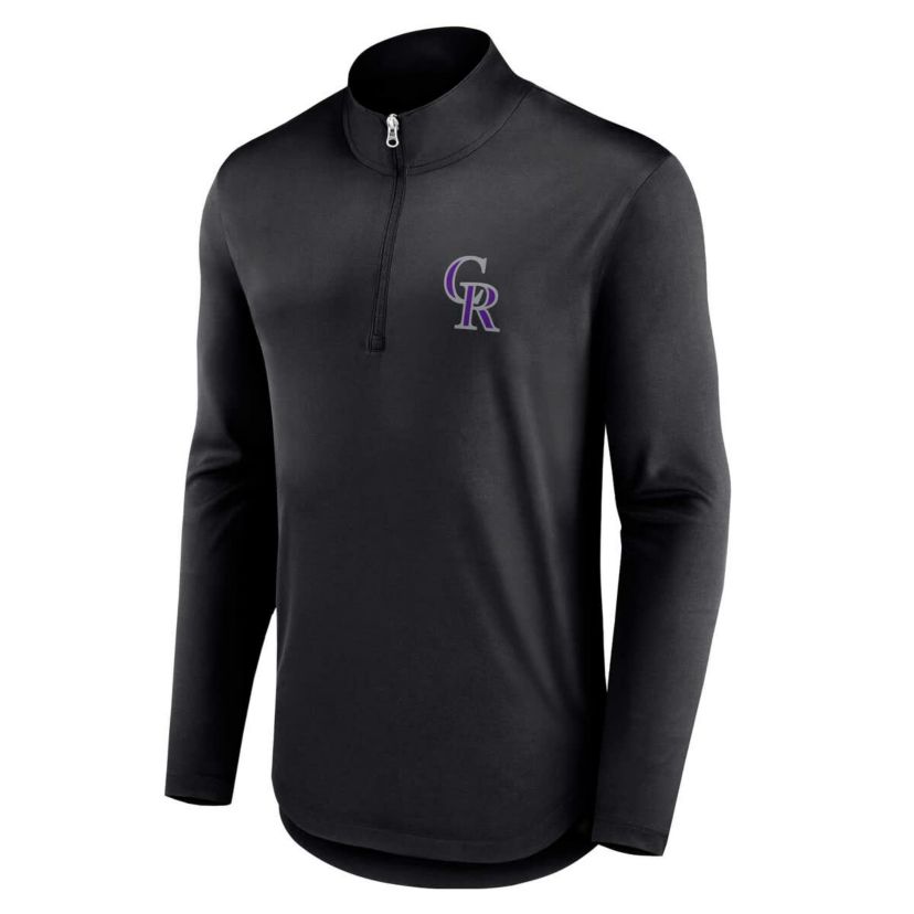 MLB Fanatics Colorado Rockies Quarterback Quarter-Zip Top