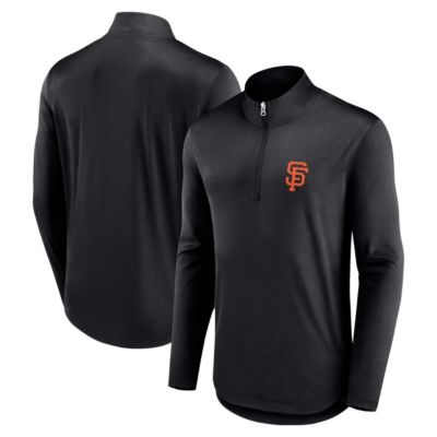 Men's MLB Fanatics San Francisco Giants Quarterback Quarter-Zip Top, Black, 5XL