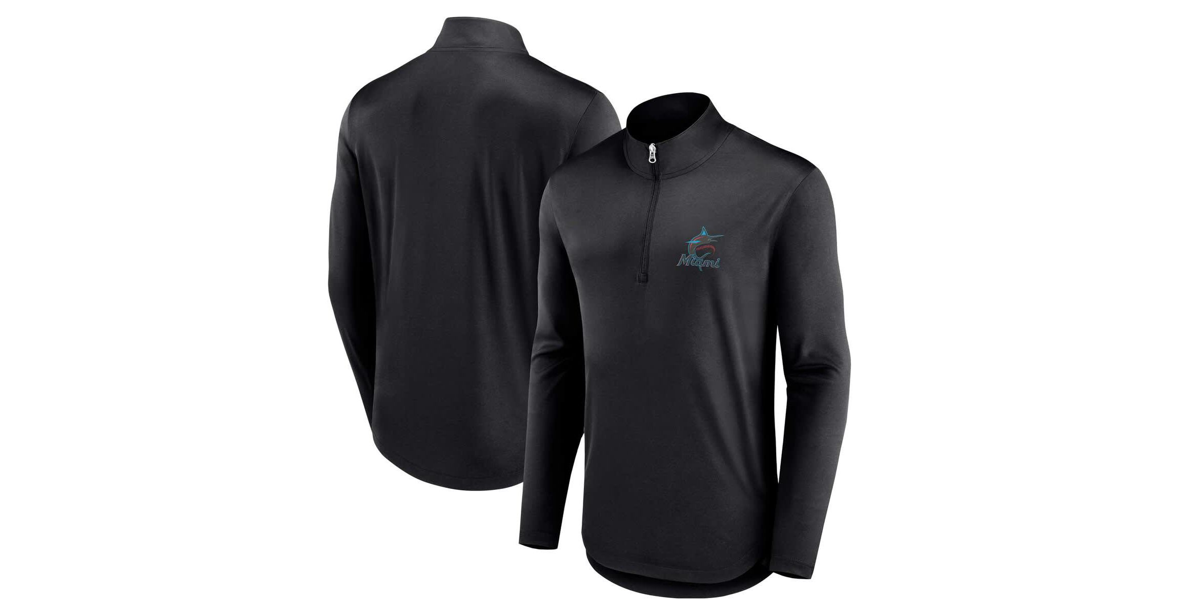 MLB Fanatics Miami Marlins Quarterback Quarter-Zip Top