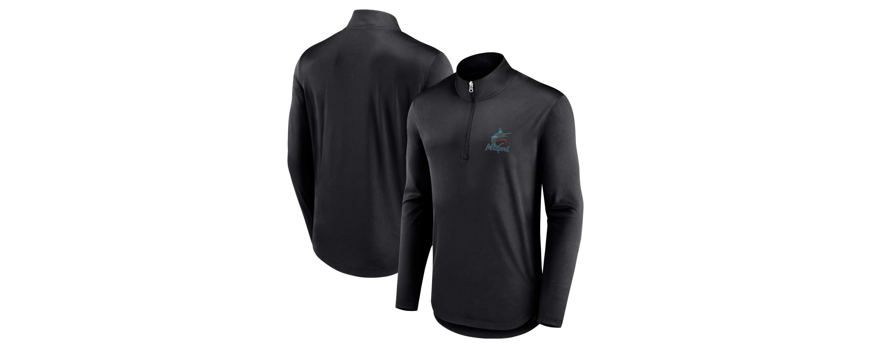 MLB Fanatics Miami Marlins Quarterback Quarter-Zip Top